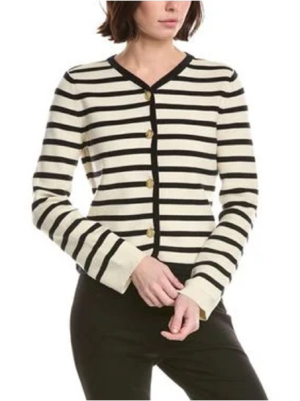 NWT Rag & Bone Striped gold Button Cardigan US XL $628